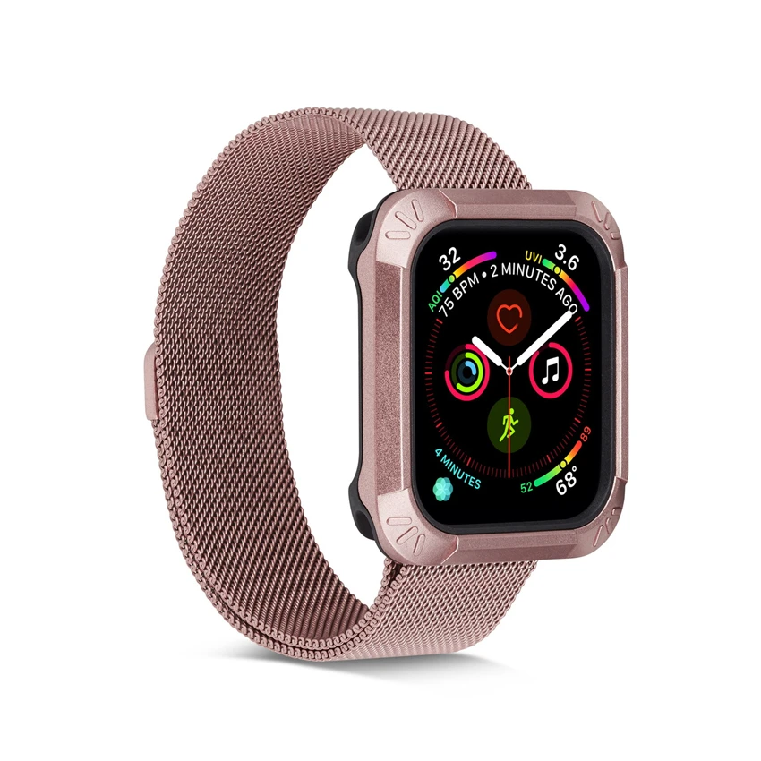 Для Apple Watch 4 40 мм 44 мм тонкий 2 в 1 Мягкий ТПУ PC протектор для часов 360 Полный Чехол для Iwatch 4 Applewatch ударопрочный чехол