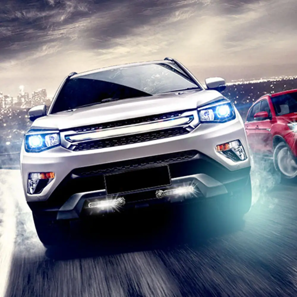 

1Pc Wind Energy Running Lights 8 LED Daylight Headlight Lamp Car styling No Need External Power Supply Car Daytime