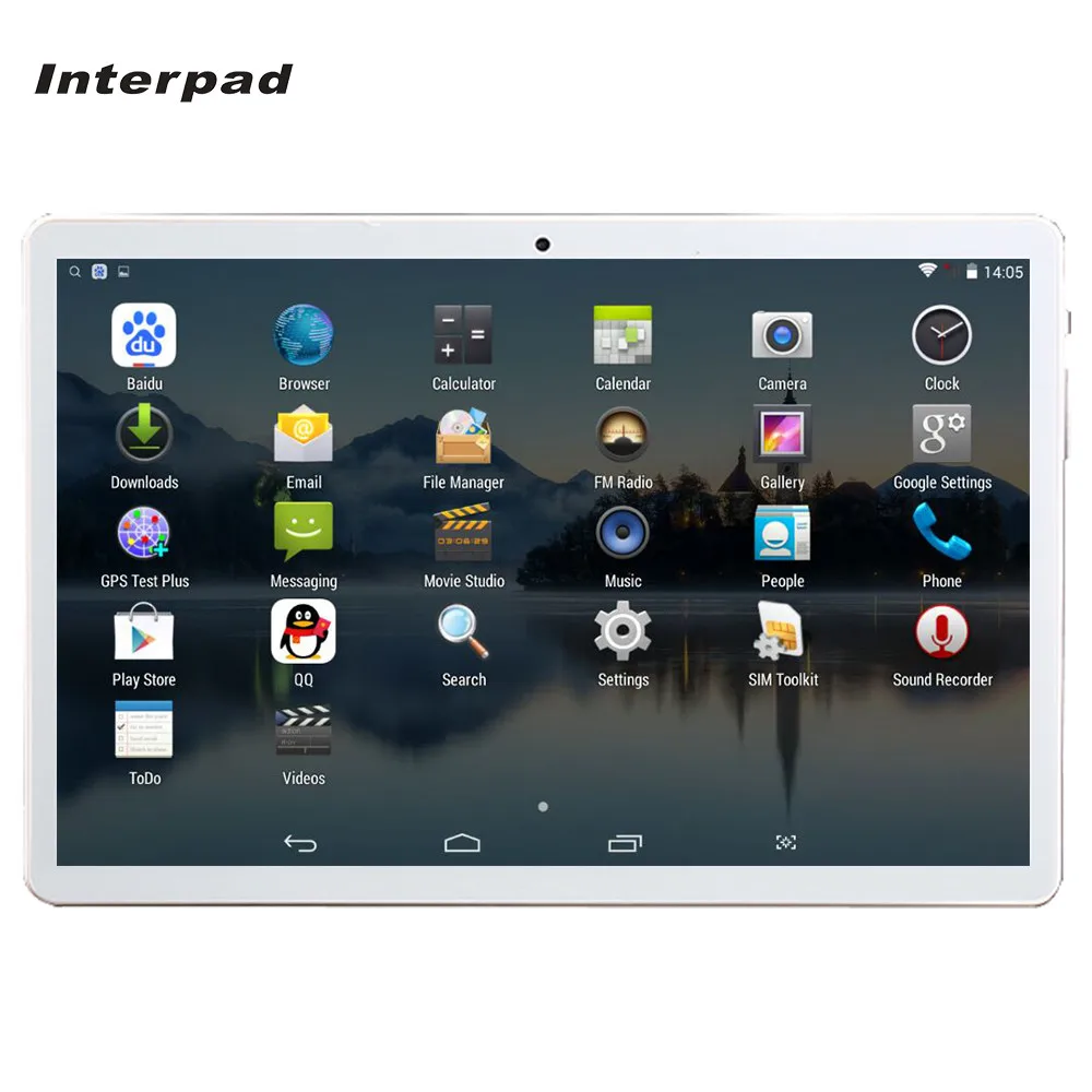 Interpad MTK6582 4 ядра планшетный ПК 10 дюймов 3G Android таблетки Dual SIM WI-FI BT4.0 GPS 2 ГБ