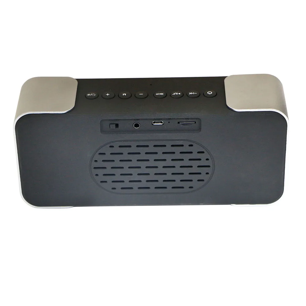 Electronic Portable Bluetooth Alarm Clock Wireless Stereo Speaker with ireless Audio USB charging | Дом и сад