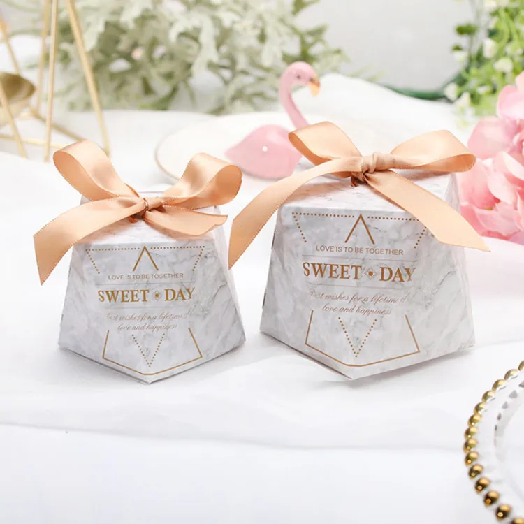 

2019 New arrive Marble Color Wedding Candy Box Gift Bag Kraft Paper Suger Case Chocolate Boxes Gift Bags for Baby Shower Party