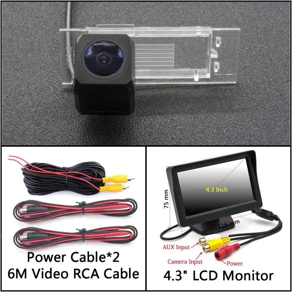 Cam Add 4.3 inch LCD Full HD резервная камера заднего вида для Renault Kadjar Clio 4 IV 5D ESTATE Sandero II Stepway автомобильный парковочный ЖК-зеркальный монитор - Название цвета: Cam Add 4.3 inch LCD