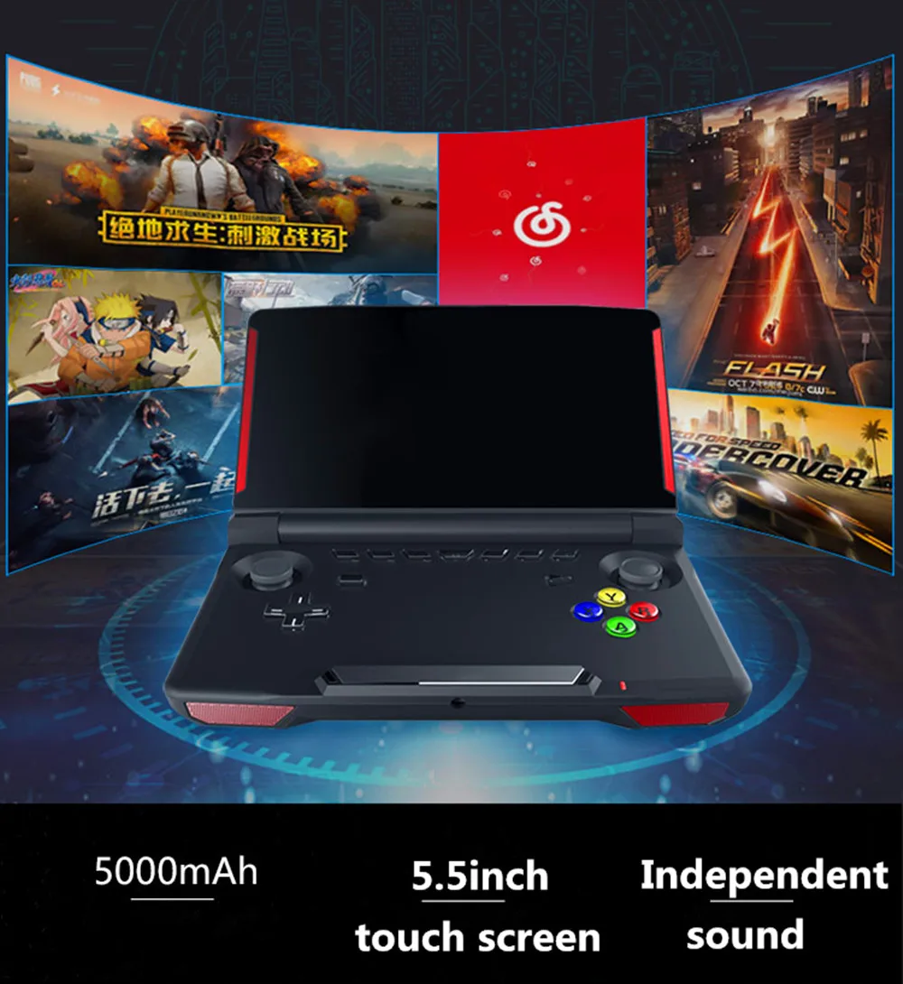 Powkiddy X18 Andriod портативная игровая консоль 5 дюймов 1280*720 экран MTK8163 четырехъядерный 2