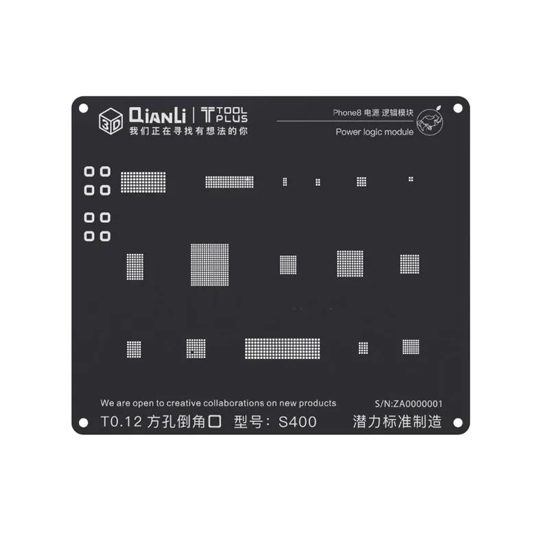 Высокое качество QianLi черный 3D BGA трафарет для iPhone 5S 6 6s 7 8 X силовая подсветка baseband