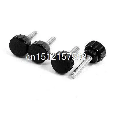 

4pcs Spare Parts M4 x 14 x 20mm Screw On Type Grip Knurled Knobs
