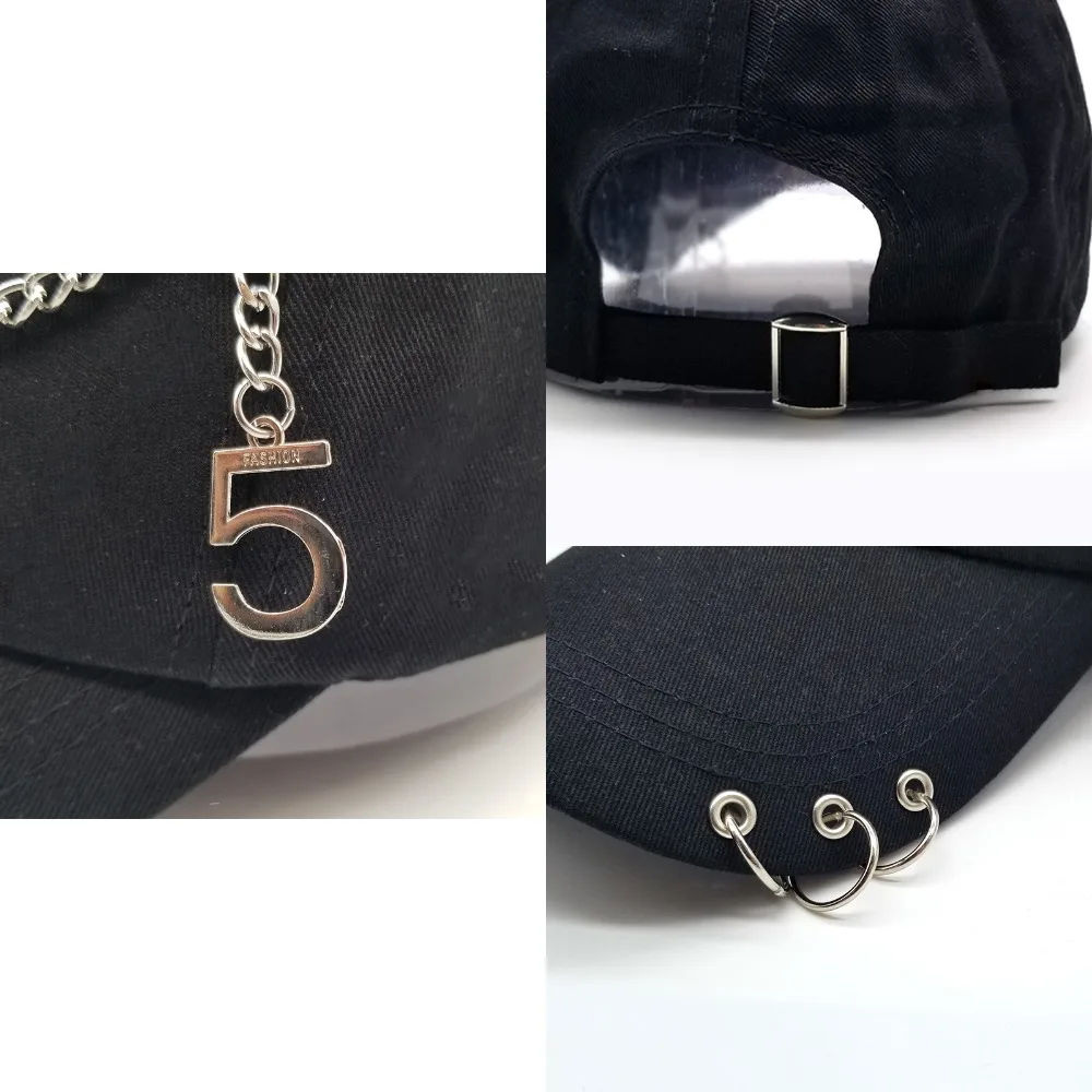 Хип хоп Женская Бейсболка панк заклепки кольцо башня Snapback шапки для мужчин и