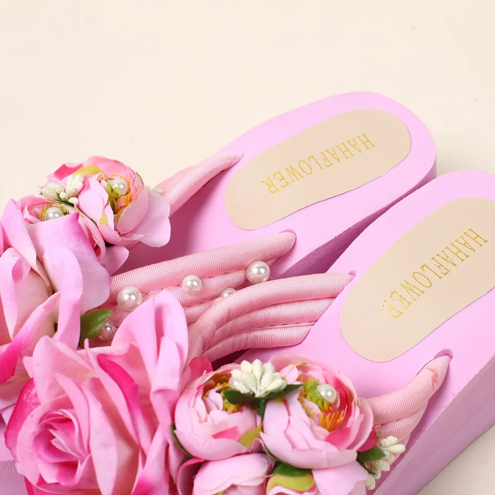 Сандалии HAHAFLOWER женские на платформе босоножки высокой повседневная обувь с