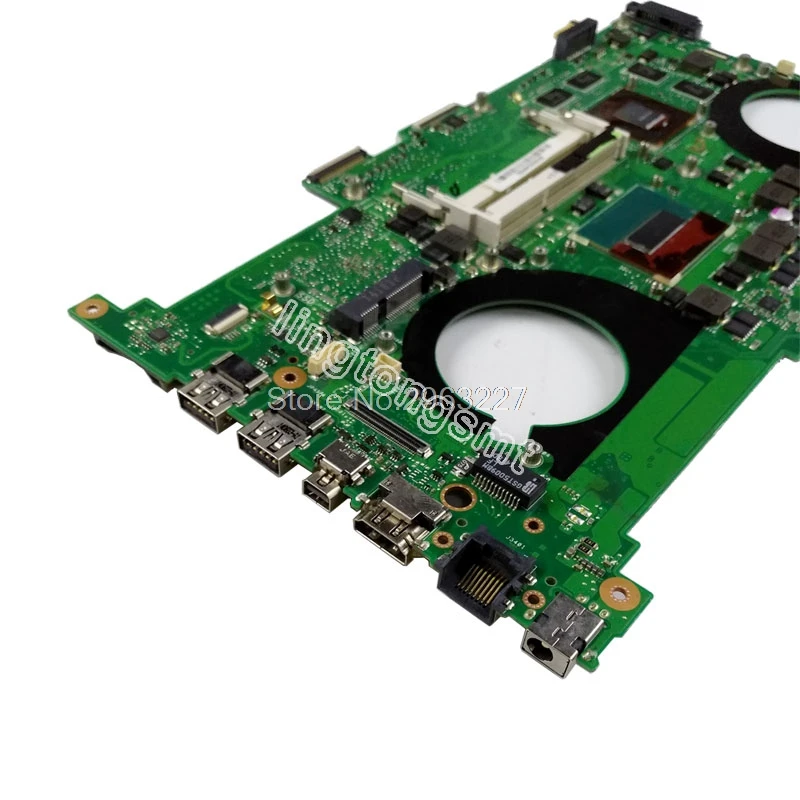 Отправить baord + N750JV материнская плата REV 2 0 GT750M Гб i7 4700HQ для For Asus N750J N750JK ноутбука