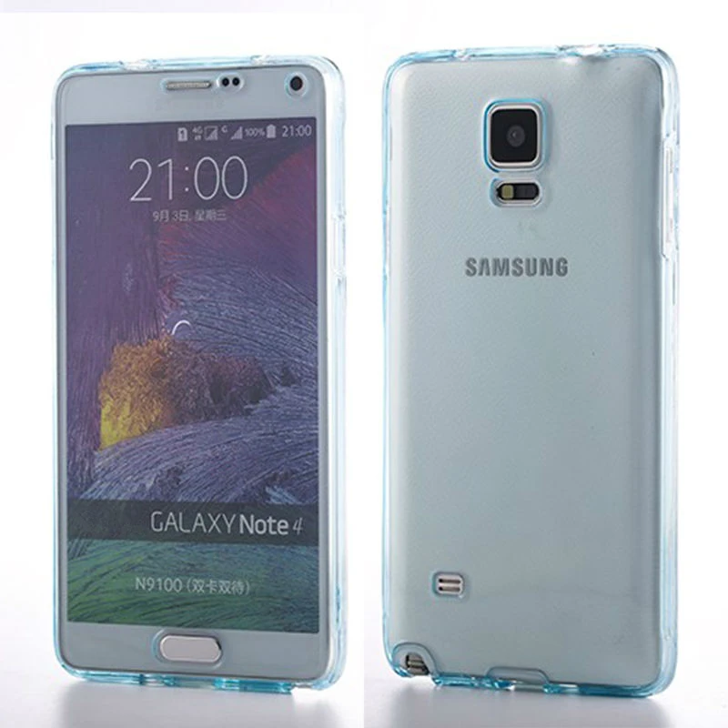 Прозрачный чехол для Samsung Galaxy Note 4 мягкий силиконовый SM N9100 360 | Мобильные телефоны