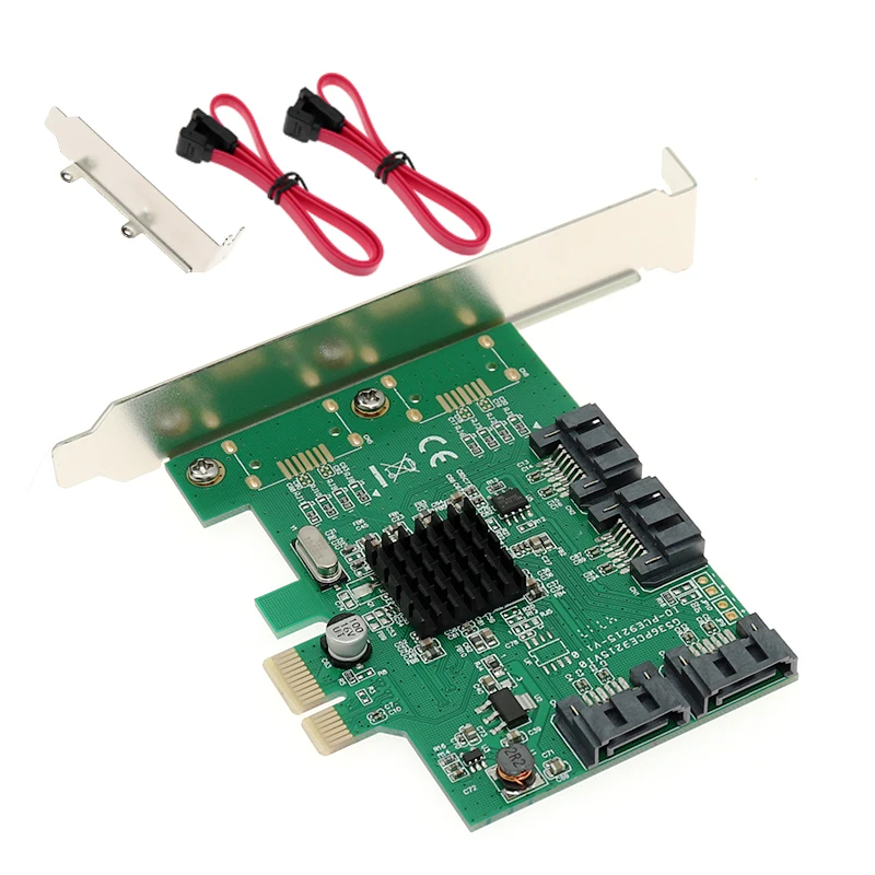 4 SATA PCIe карты расширения карта с героями комиксов Марвел адаптер конвертер Marvell