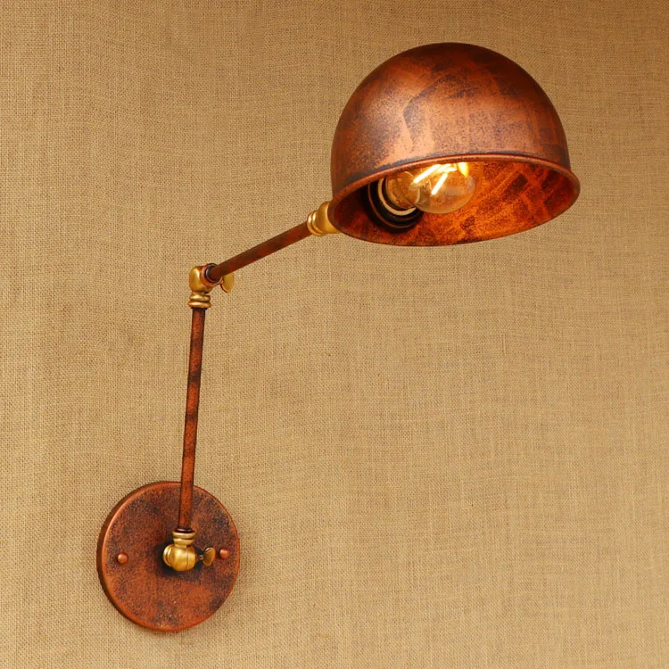 Folding Wall Lamp Arm Mounted Kitchen Sconces Vintage Light Long Luminaire Lampe Iron Art Rh Creative Rust Color Bar Shop | Освещение
