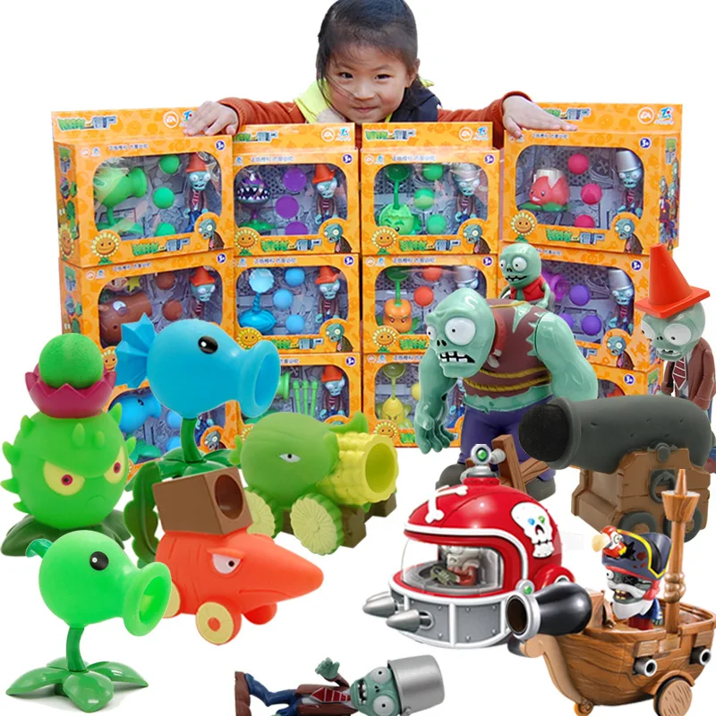 Новое поступление, Растения против Зомби, фигурки, игрушки, Pvz Peashooter, модель игрушки, ПВХ куклы в розничной коробке, хороший подарок для мальчиков на день рождения