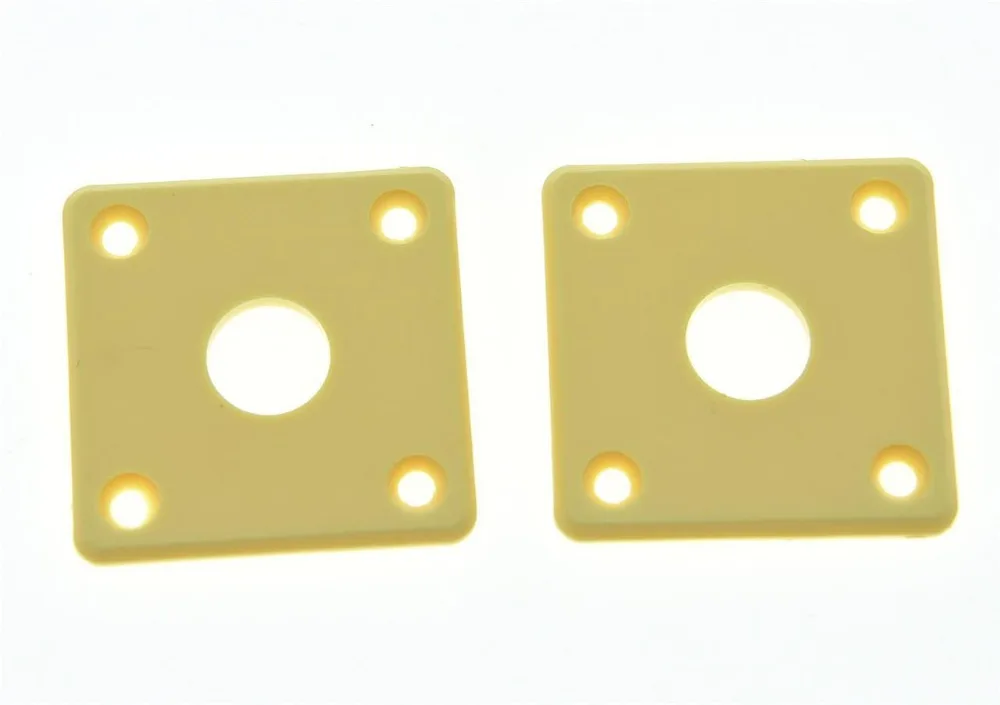 

2 шт пластиковая плоская основа гитарный разъем Plate Square Cream 33x33