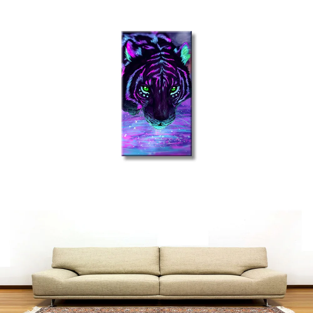 Алмазная 3D картина Тигр вышивка квадратными стразами из страз крестиком