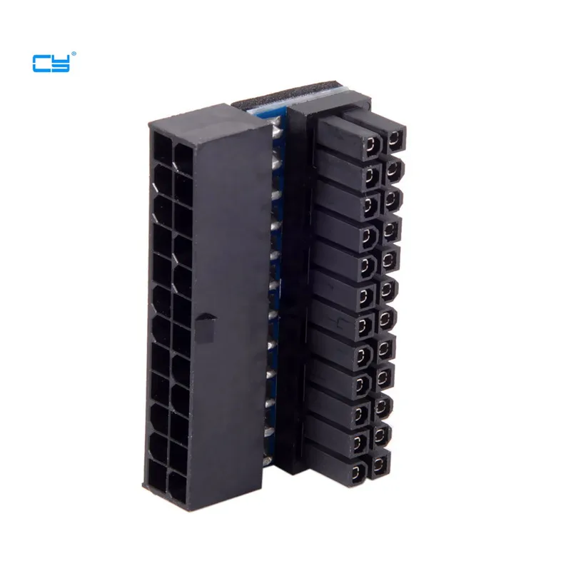 ATX 24Pin Female to 24pin Male 90 градусов адаптер питания материнская плата для настольных ПК