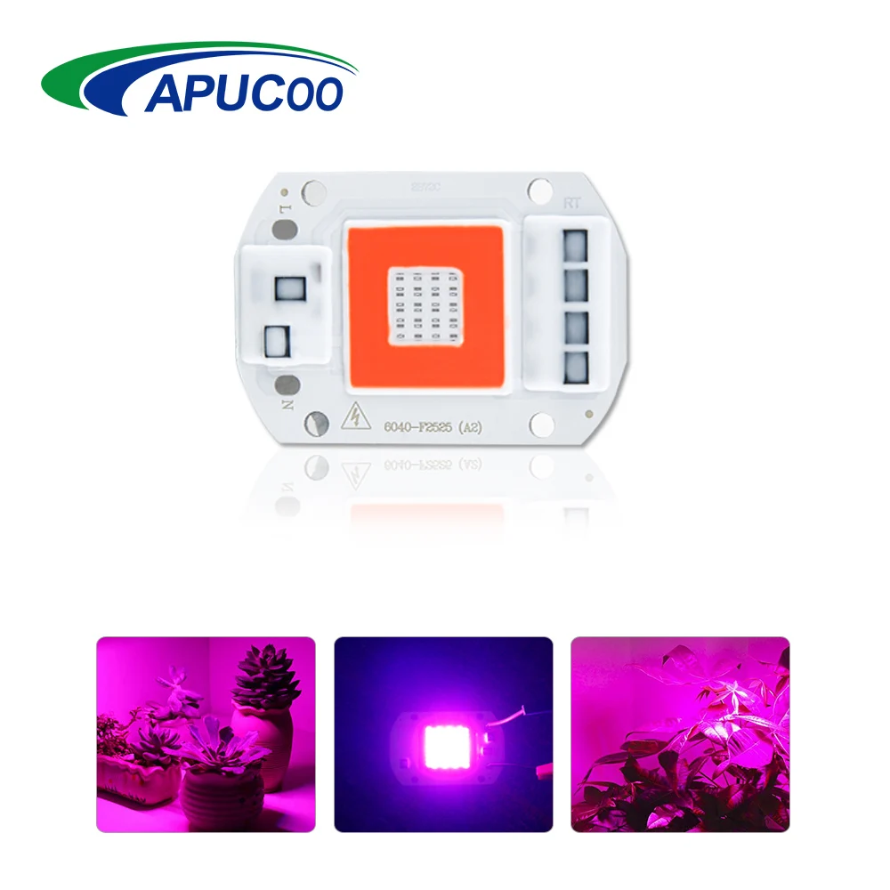 LED COB чип для выращивания растений 50 Вт 30 20 AC 220 В 230 110 127 в полный спектр сделай сам