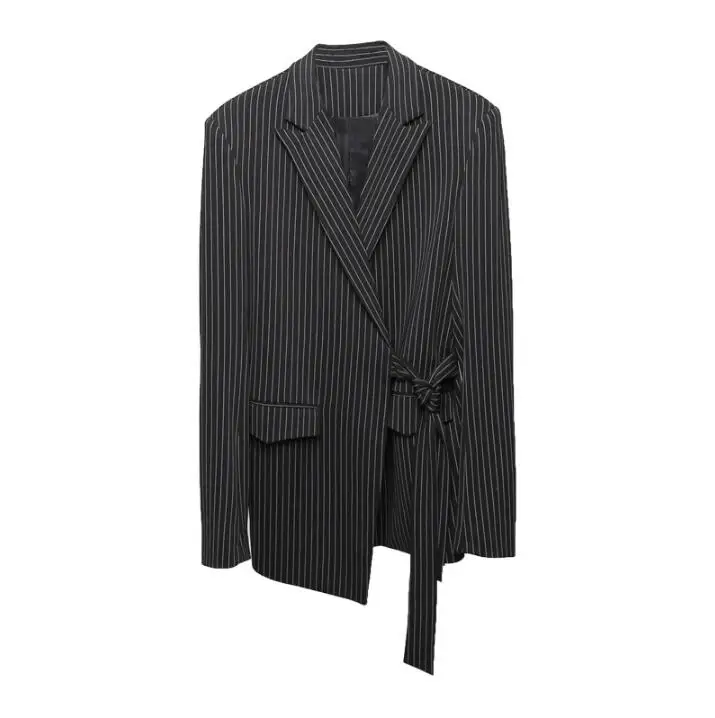 2018 г. Новая мужская одежда японский Асимметричный ремень дизайн вертикальные