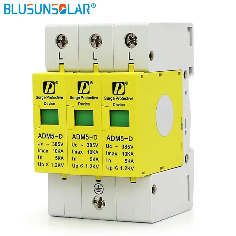 5 шт./партия Din рейка 35 мм 3P 5KA 10KA 385 В переменного тока|surge protection device|din rail 35mmsurge device |