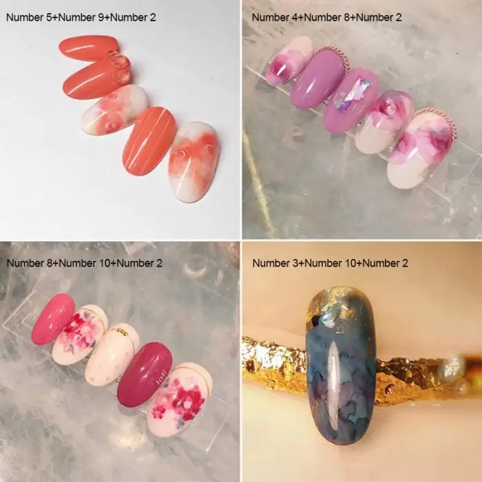 1/3 шт DIY акварельные чернила лак для ногтей гель с рисунком цветения дым Smudge лак для маникюра WH998