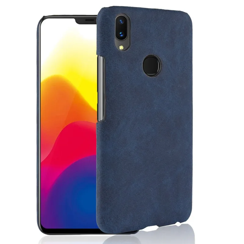 Оригинальный чехол для Vivo V9 Чехол класса люкс из искусственной кожи твердый