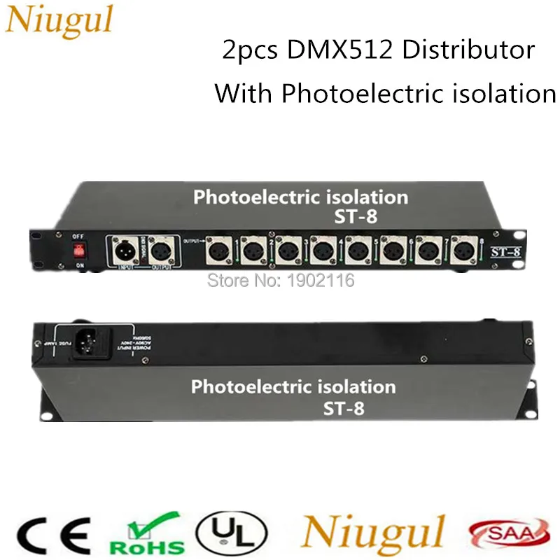 2 шт./лот 8-канальный выход DMX512 светодиодный контроллер усилитель сигнала