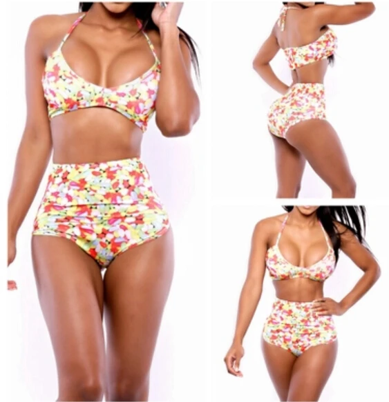 Fashion Women bikini Sexy Floral Print Bandage swimwear|bandage fabric|bandage boardswimwear kids |