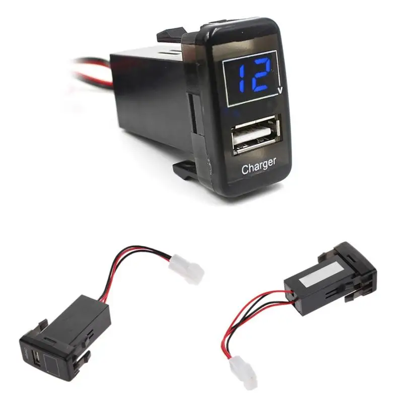 2 в 1 Многофункциональный автомобиль 5 в 2.1A USB порт приборной панели вольтметр зарядное устройство для телефона Разъем для TOYOTA VIGO автомобиля вольт метров