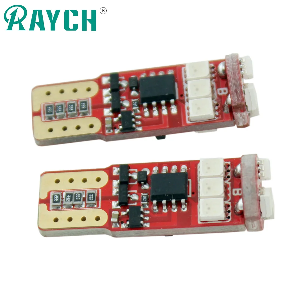 2x T10 RGB Автомобильный свет W5W 192 168 мигающая Стробоскопическая Светодиодная лампа