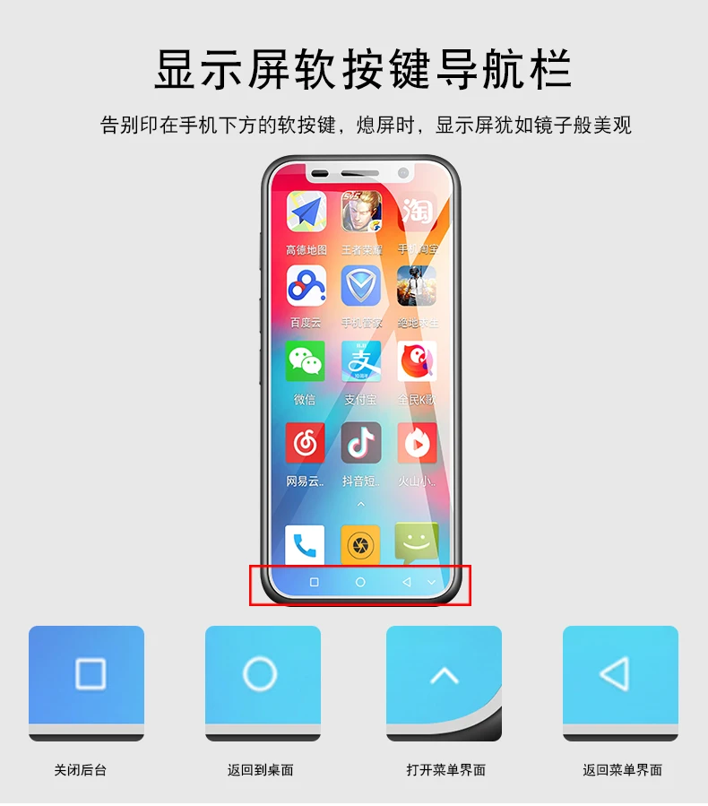 Melrose Мини-смартфон ультра тонкий 3,4 ''MTK6739V мобильный телефон с двумя sim-картами Android 8,1 отпечаток пальца ID 5MP 4G сотовые телефоны