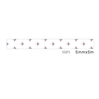 stars 5mmX5m 5 мм* 5 м Kawaii милый цветок сетка розовое золото Васи Лента Скрапбукинг маскирующая лента школьные принадлежности Bullet Journal Papeleria sl1240 - Цвет: stars 5mmX5m