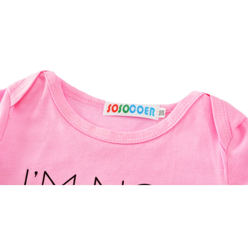 SOSOCOER/комбинезон для маленьких девочек модная одежда с буквенным принтом