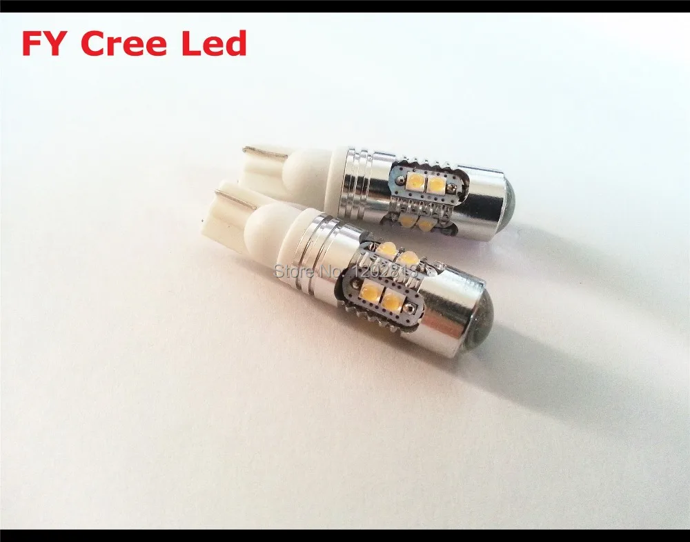 

Free shipping 2pc/lot CREE Chips 50W Cold White 8000K T10 W5W 194 168 921 LED Width Side Marker Signal Projector Light