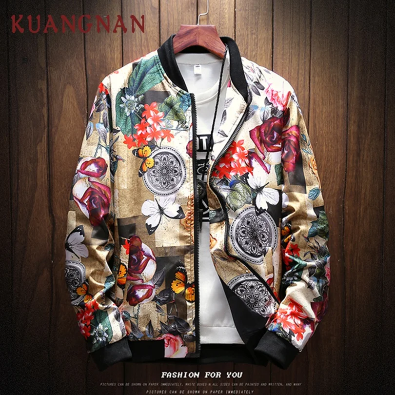 Мужская уличная куртка KUANGNAN ветровка в стиле хип хоп японском 5XL 2019|Мужские