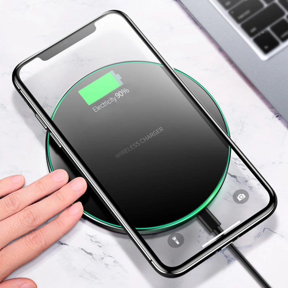 Быстрое беспроводное зарядное устройство Qi для iPhone X 8 быстрая Беспроводная