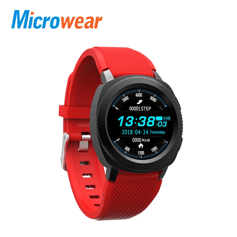 Microwear L2 Смарт-часы smartwatch Bluetooth вызова для плавания Водонепроницаемый IP68 BT трекер