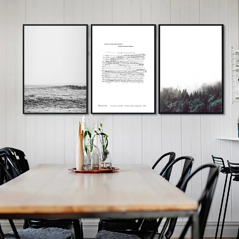 Nordic Decoration Forest Wall Art Canvas Poster Minimalist Print Painting Landscape Picture For Living Room Home Decor | Дом и сад