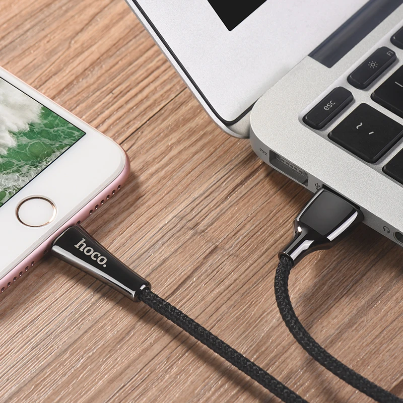 Hoco для iPhone мягкий свет данных Зарядка USB кабель 8 7 6 6s плюс 5 iPad Air мини зарядное