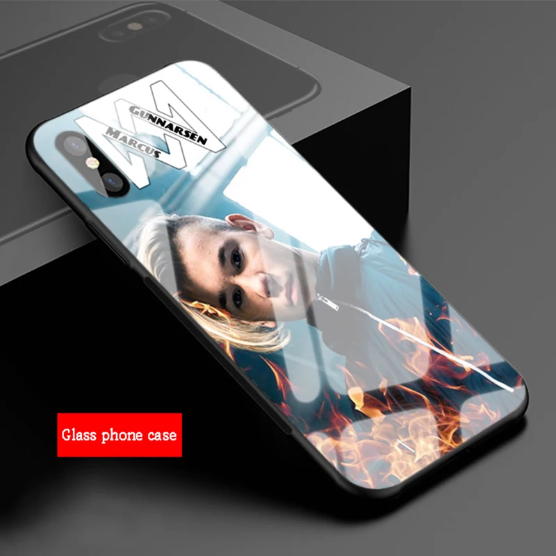Маркус Мартинус Печатный чехол из закаленного стекла для телефона iPhone 6 6plus 7 plus 8