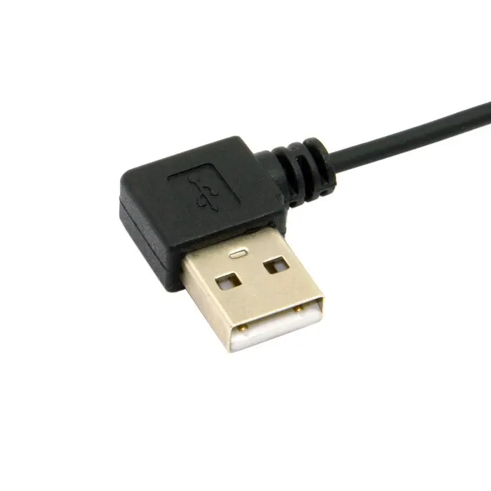 90 градусов левый Угловой USB 2 0 Тип штекер до 4 провода открытый кабель для DIY OEM
