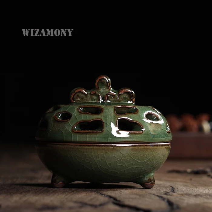 Новое поступление 2018 года буддистская курильница WIZAMONY Longquan Celadon 220 г из сплава для