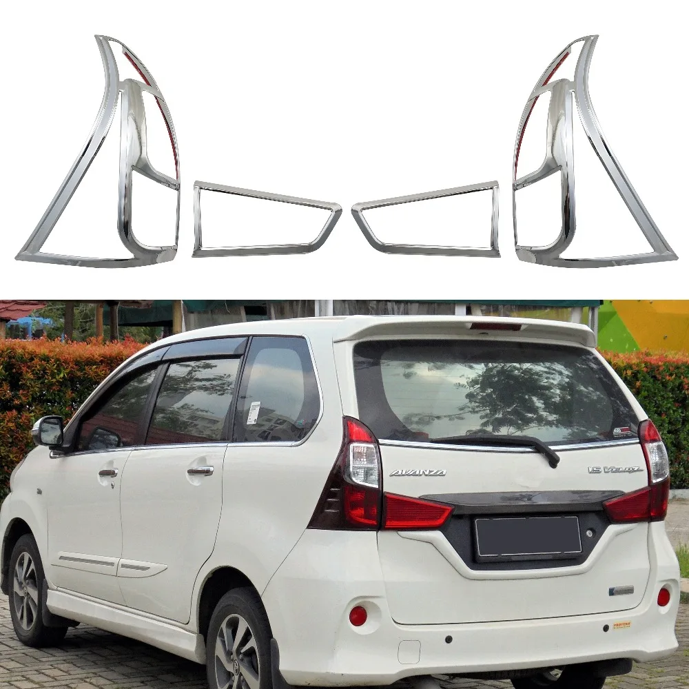 4 шт. хромированные накладки на задние фары для Toyota F653 F654RM Avanza 2015 2016 2017 2018|Корпус| |
