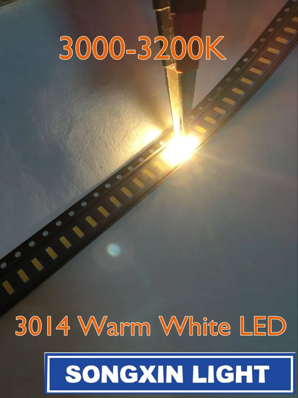 8000 шт. 3014 Светодиодный SMD чип 0 1 Вт 11 13LM теплый белый Ультра яркий SMD03014