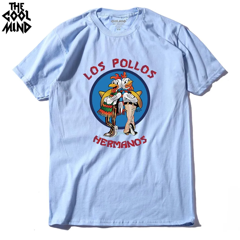 COOLMIND LO0111A, хлопок, короткий рукав, los pollos, принт, Мужская футболка, повседневная, Круглый ворот, летняя, Мужская футболка, свободная, крутая, Мужская футболка