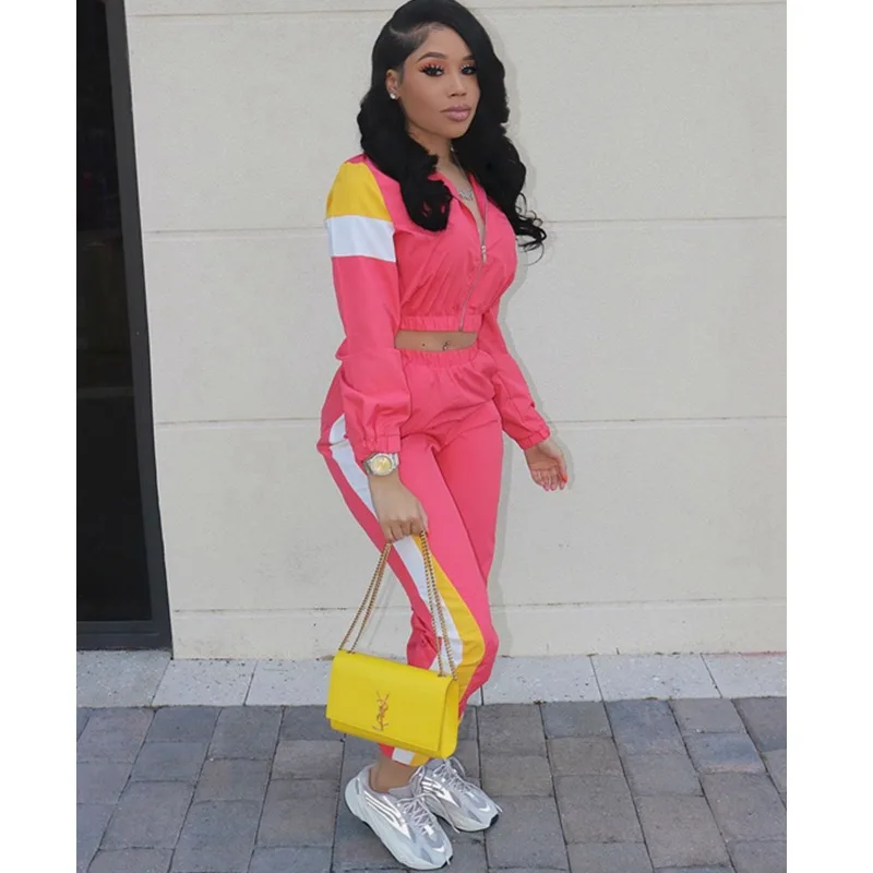 спортивный костюм женский Женский в полоску комплект из 2 предметов весенняя