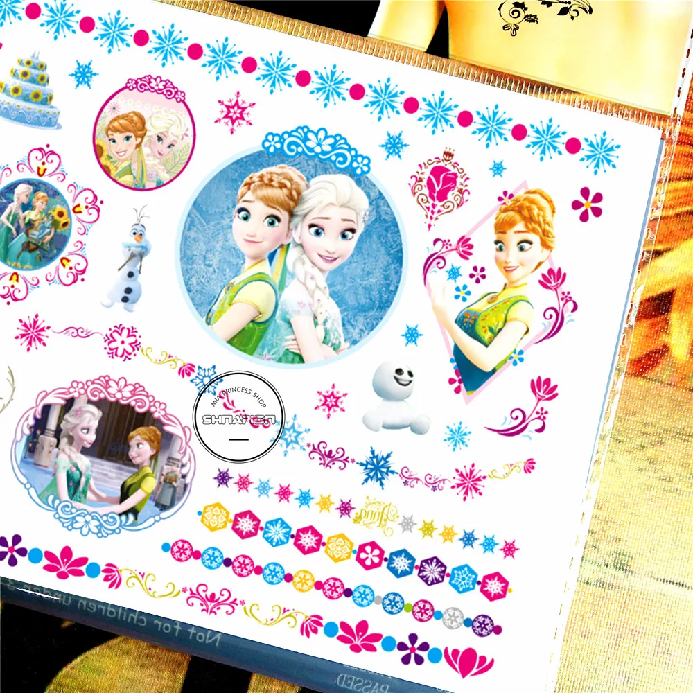 SHNAPIGN ледяная принцесса сестра ребенок временная татуировка боди арт флэш тату