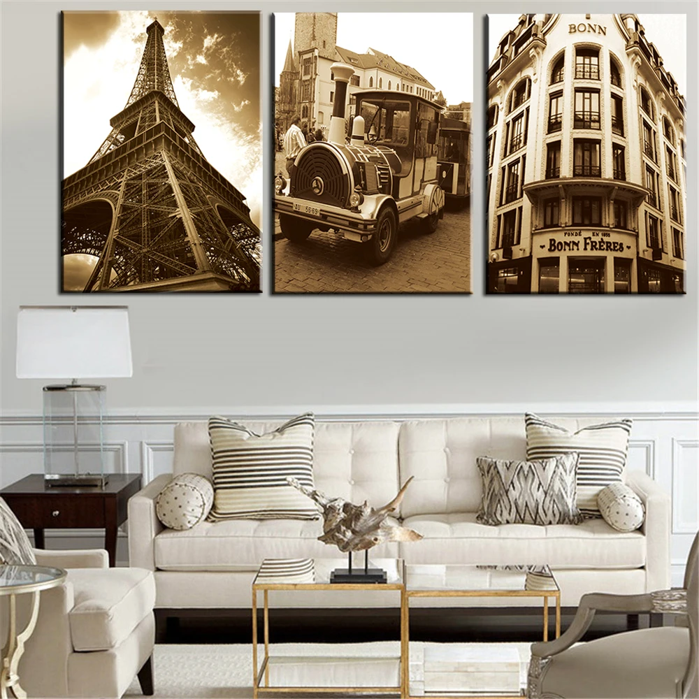 Картина без рамки на холсте европейская архитектура картина маслом современные