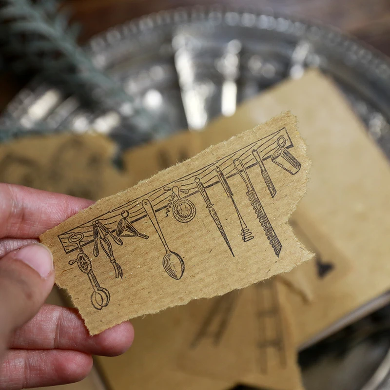 Наклейки на рамку из лукошка тонкой коровьей кожи Seal partner с рисунком растения, декорированные серной кислотой C155.