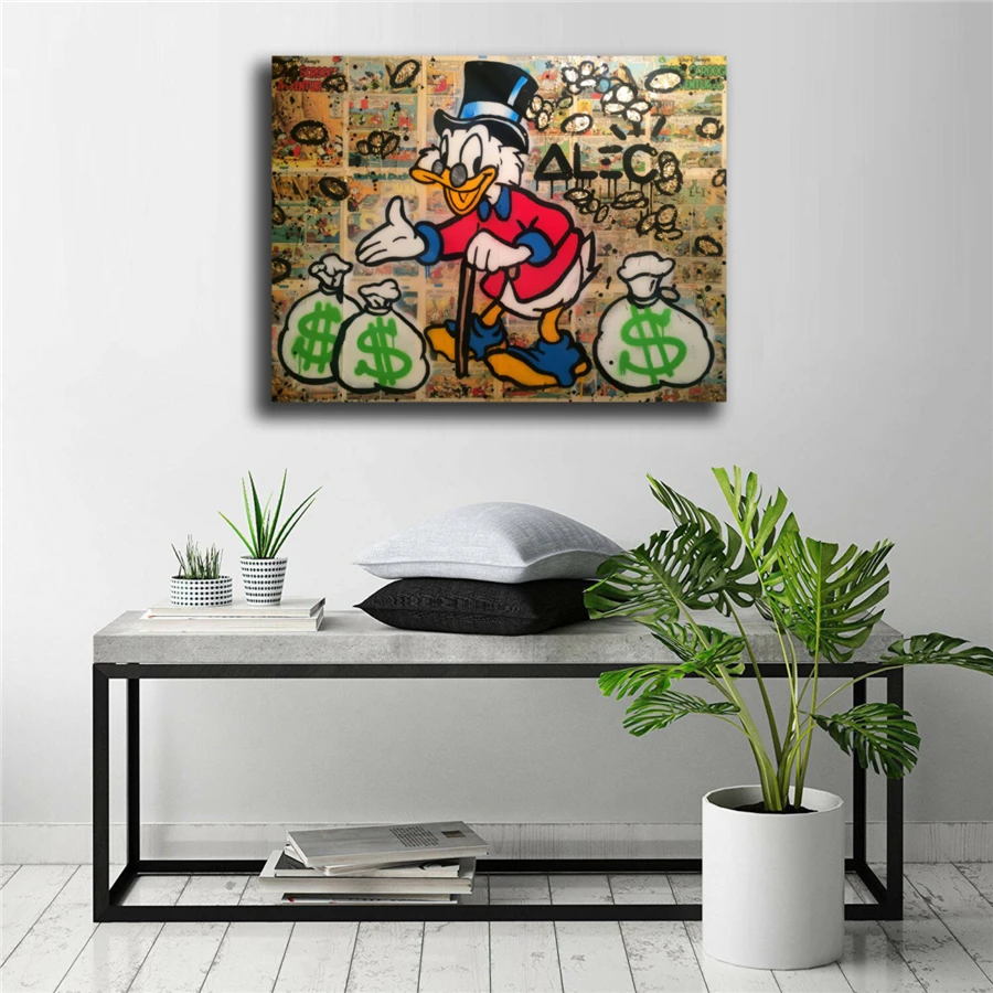 Alec Monopolys Scrooge HD Wall Art Холст с печатью постера живопись декоративная картина для