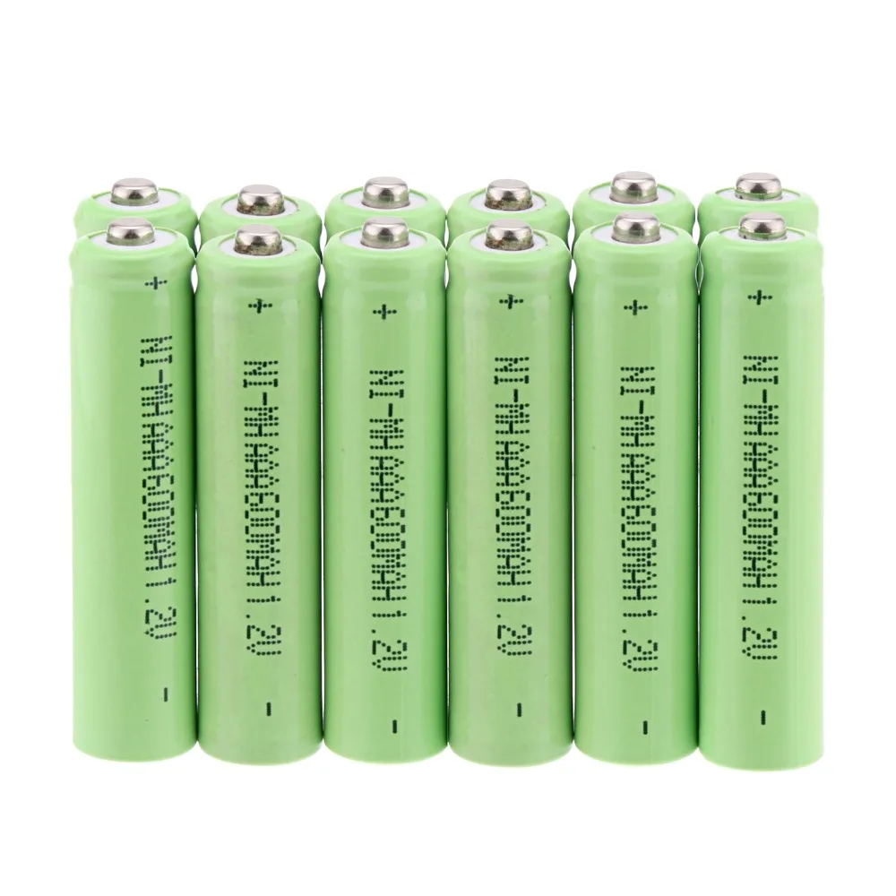 Зеленый 3A AAA перезаряжаемые батареи 1 2 V 600mAh NIMH ni mh аккумуляторная