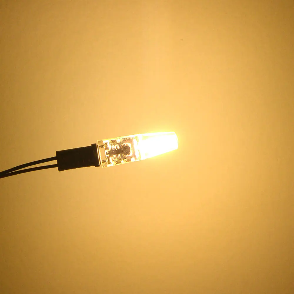 10Pcs AC / DC 12V 3W 6W COB SMD G4 LED lamp light Chandelier High End Silicone LEDs Spotlight Bulb Replace 30W 50W Halogen Light | Лампы и
